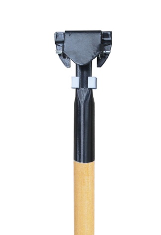 Manche de vadrouille sèche à clipser 60'' en bois.